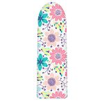 Vinsani Modern Extra Large Universal Fit Printed Ironing Board Cover Quicker & Easier Ironing 3mm Foam Layer 100% Cotton Easy Fit with Shrink Rope 135 x 46 cm - Daisy (Iron Board not included)