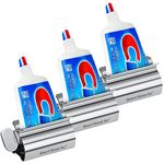 Toothpaste Squeezer Tube Roller - Set of 3 Stainless Steel Tube Squeezer Rollers, Saves Toothpaste, Creams, Puts an end to Waste - Simple and Practical (Stainless Steel)