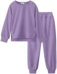 Arshiner Girls 2 Piece Athletic Tracksuit Pullover with Side Zipper and High Waisted Joggers