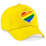 Girls Boys Fabulous Colourful Happy Pixel Unicorn Baseball Cap Kids Caps Sport Rainbow Dance Kids Summer Hat School Girl Adjustable Baseball Hat Sun Protection Heart Yellow