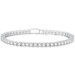 LOVANS Bracelet for Womens, Silver Plated Tennis Bracelet With Sparkle Cubic Zirconia, Fashion Jewelry Birthday Anniversary Present for Mum, Lady (7 Inch-3 MM Clear Zirconia)