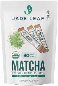 Jade Leaf Matcha Organic Ceremonial Grade Green Tea Powder - Farm Direct First Harvest - Single Serve Stick Packs - Authentic Japanese Origin (30 Count Single Serve Stick Pack Pouch)