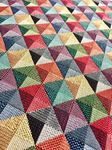 Rhombus Square Woven Gobelin Fabric Material For Upholstery Curtains - 140cm wide - Big Square weave Jacquard (sold by Metre)