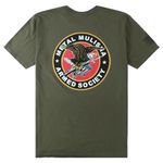 Metal Mulisha Mens Armed Eagle T-Shirt, Military Green, X-Large