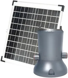 WaterRebirth Solar Energy-Saving Cartridge Filter Pump for Above Ground Pools,400GPH Pump for 1300 Gallon Pool,Improved Circulation and Filtration