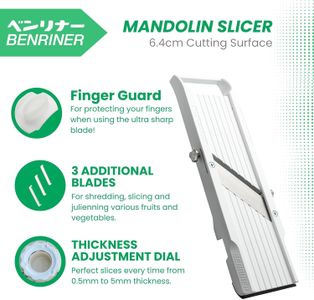 Benriner Mandoline Slicer, 6.4cm Blade – White