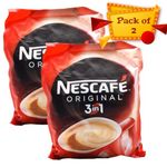 Nestlé Nescafe In 1 Original Soluble Ground Coffee Beverage, 30 Sachets Bag - Pack Of 2