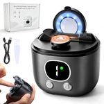 Electric Nail Clippers for Seniors,Adults & Baby,Dual-Blade 4 in 1 Automatic Nail Trimmer for Fingernail & Toenail with LED Light,2.5X Magnifier,3 Speeds,Dust Storage & USB-C Rechargeable,Grey