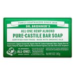 Dr. Bronnerââ‚¬â„¢s - Pure-Castile Bar Soap (Almond, 5 ounce) - Made with Organic Oils, For Face, Body and Hair, Gentle and Moisturizing, Biodegradable, Vegan, Cruelty-free, Non-GMO