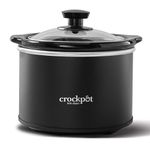 CROCK-POT Round Manual Slow Cooker, Black (2-Quart)