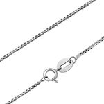 Sea of Ice Italian Box Chain Necklace – Silver Chain Necklace for Women and Men – 925 Sterling Silver Spring Ring Clasp Jewelry Chain – Multisize Silver Chain Unisex