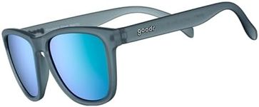 goodr Silverback Squat Mobility Polarized Sunglasses, Medium Sized (OG), Dark Gray Translucent Frames with Light Green Mirrored Reflective Lenses, UV400 Protection, No Slip, No Bounce