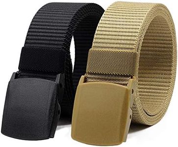 ZORO Unisex Nylon & Canvas Waist Belt For Men & Women, (Pack Of 2), Fits On Upto 40 Inches Waist Size, Multicolor