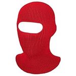 SKIZEES Red Non-Itchy 1-Hole Ski Masks - Balaclava Face Mask for Cold Weather - Used for Outdoor Work and Recreation, Red, One Size