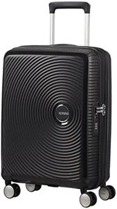 American Tourister Soundbox - Spinner S Erweiterbar Handgepäck, 55 cm, 35.5/41 L, Schwarz (Bass Black)