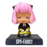 AUGEN Super Hero Anya Forger Spy X Family Action Figure Limited Edition Bobblehead with Mobile Holder for Car Dashboard, Office Desk & Study Table (Pack of 1)