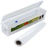 Cling Film Dispenser and Cutter Wrap Dispenser, Plastic Cling Wrap Refillable Plastic Wrap Dispenser With Slider Cutter Food Wrap Stretch Clear Cling Wrap