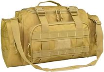 APRILBAY Duffel Bag – Heavy Duty Tactical Gym Bag for Men, Splashwater-Proof Weekender Travel Bag for Basketball, Football, Soccer, Hiking, and Hunting (Khaki)