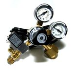 U.P. Aqua Brass CO2 Regulator with 2 Gauges and Adjustable Valve