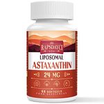 Liposomal Astaxanthin Supplement 24mg Per Serving, Powerful Antioxidant Formula Than VIT C, Eye & Immune Health Support, Superior Absorption (60 Count (Pack of 1))