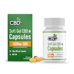 CBDfx 1500mg CBD High Strength Broad Spectrum Soft Gel Capsules, 25mg CBD per Capsule, Organic, Gluten-Free, 60 Capsules in Total (30-60 Days)