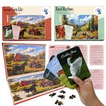 QUOKKA 100 Pieces Dementia Puzzles for Elderly - Large Piece Activities Products for Seniors - 3 Alzheimers Jigsaw Puzzle Games for Adults Picturesque Views - Cognitive Gifts for Men and Women