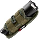 TH1 Tactical Flashlight Holster Duty Belt Pouch Open-end Stretchable Rotatable Clip 360 Degree Holder for Police Military Security Belt