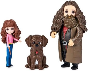 Wizarding World Harry Potter, Magical Minis Hermione and Rubeus Hagrid Friendship Set with Creature, Kids Toys for Ages 5 and up