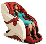 HCI Massage Chair with Zero Gravity for Stress Relief, Soft Rollers Hot Stone Luxury, Premium Full Body (Red & 145 cm)