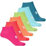 Under Armour Girls Essential No-Show Liner Socks (6 Pairs)