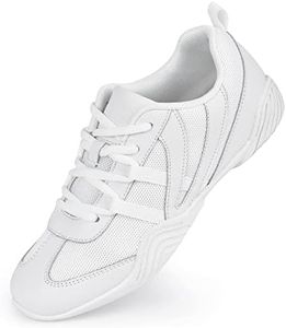 CADIDL Cheer Shoes for Women Cheerleading Athletic Dance Shoes Girls Flats Tennis Walking Sneakers White, Women Size, 9