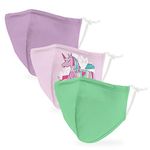 Weddingstar 3 Pack Kid's Washable Cloth Face Mask Reusable and Adjustable with Filter Pocket - Unicorn