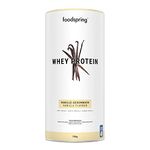 foodspring Whey Protein Powder Vanilla – with 24g Protein for Muscle Building, Perfect Solubility, from Pasture Milk, Rich in BCAAs & EAAs - 750g