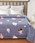 FRESH FROM LOOM Double Bed Cartoon Printed Bed Blanket for Kids | Soft Children Comforters | Summer & Winter Blankets | Dohar for Kid Boys & Girls (90x100 inch | King Size | Fish Blue)