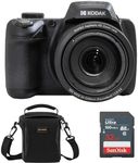 Kodak PIXPRO AZ528 Astro Zoom 16MP Full HD Digital Camera, Black, Bundle with 32GB Memory Card and Camera Bag