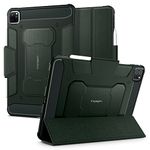 Spigen Flip case for iPad Pro 11 inch M2 4th Gen (2022) / 3rd Gen (2021) / 2nd Gen (2020) / 1st Gen (2018), Trifold, Built in Pencil Holder, Full Cover(Rugged Armor Pro) - Military Green