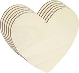 Juvale 12 Inch Unfinished Wooden Hearts for Crafts, DIY Holiday Decor (6 Pack)