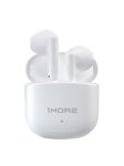 1MORE Q10 Wireless Earbuds, Bluetooth 5.3 Half in-Ear Lightweight Ear Buds, Comfort Fit, Deep Bass Stereo Headphones with Dual Mics, 26H Playtime, one Step-Pairing, IPX4 Waterproof Earphones, White