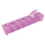 Ultra Bubble lok 7-day Pill Organizer By Apex Healthcare (Colors May Vary)