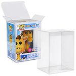 JDS Pop Protector Case for 4 Inch Funko Pop Figures (10 Pack) Strong Extra Thick Crystal Clear Heavy Duty Plastic Display Box - Perfect for Vinyl Figures & Protective Film Locking Tab 100% Recyclable