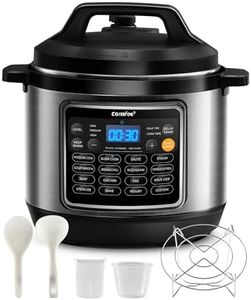 COMFEE’ 16 in 1 Electric Pressure Cooker Instant Multi Cooker Olla de Presion Non-Stick Pot Yogurt Maker Rice Cooker Slow Cooker Sauté Steamer 8 Quarts Stainless Steel