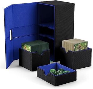 Weigudoc Caja de Barajas para Cartas Magic The Gathering, Caja de Cartas coleccionables para 200+ Cartas con Compartimento para Dados 2 divisores, Compatible con MTG TCG PTCG