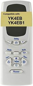 for GE Air Conditioner Remote Control YK4EB1 Works for AEZ12AQW1 AEZ12AR AEZ12ARW1 AEZ18DP AEZ18DPQ1 AEZ25DP AEZ25DPL1