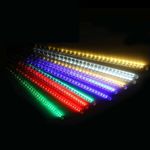 Leona Co 8 Tubes 288 LED Outdoor Solar String Lights, Xmas LED Meteor Shower Rain Lights Falling Raindrop Light Cascading Fairy Lights for Christmas Tree Garden Wedding Party Decor (Colourful)