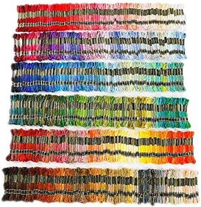 Vilihkc Rainbow Color Embroidery Floss 447 Skeins Per Pack with Cotton for Cross Stitch Threads Bracelet Yarn Craft Floss Embroidery Floss Set