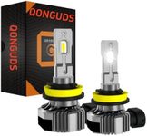 QONGUDS H11 Light Bulb, 30000LM 500% Super Brighter, 1:1 Size H8 Fog Light H9 Bulbs, 50000Hrs Lifespan, 6500K White, Plug and Play, H16 Low and High Beam with Fan Pack of 2 (H8/H9/H11/H16)