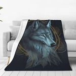 Wolf Blanket Wolf Decor Throw Blanket Wolf Blanket Gifts for Girls Boys Wolf Lovers Super Warm Soft Plush Lightweight Fleece Flannel Blanket Winter Bedding Blanket for Kids Adults Mens Women 80"X60"