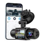 1080P FHD Built-in GPS Wi-Fi Dash Cam, Front and Inside Car Camera Recorder with Infrared Night Vision, Supercapacitor, 4 IR LEDs，G-Sensor, Parking Mode, Loop Recording