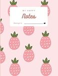 Cute Pink Pineapple School Notebook