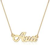 Ursteel Ava Necklace, Custom Name N